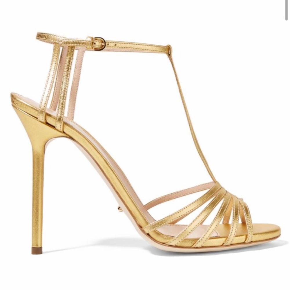 Sergio Rossi - Metallic Leather Sandal